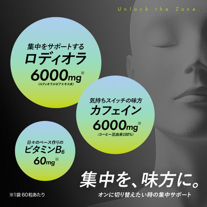 【お試しサイズ】AGRelux ZONIQ 集中サポートサプリメント 1週間分 14錠※おひとり様1点まで